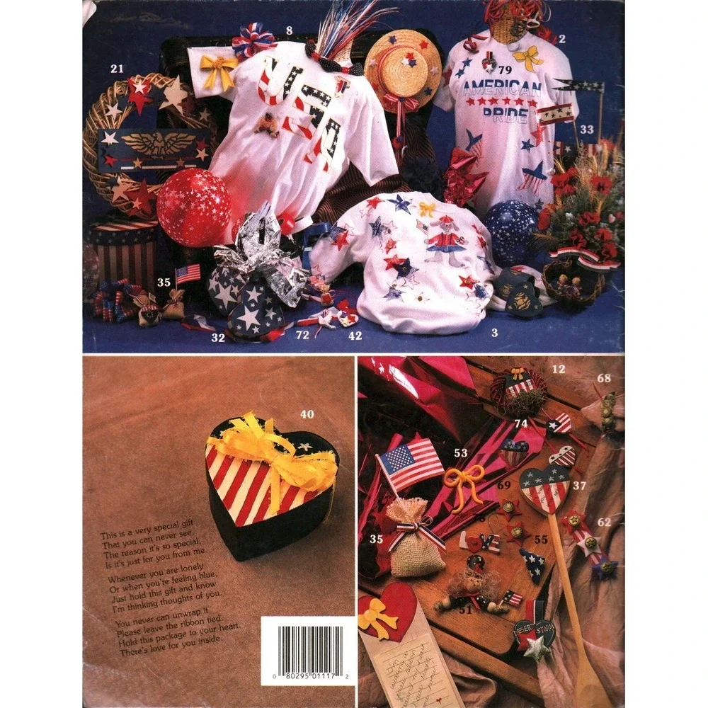 Vintage 1991 I'm Proud To Be An American Patriotic Craft Project Booklet #1117